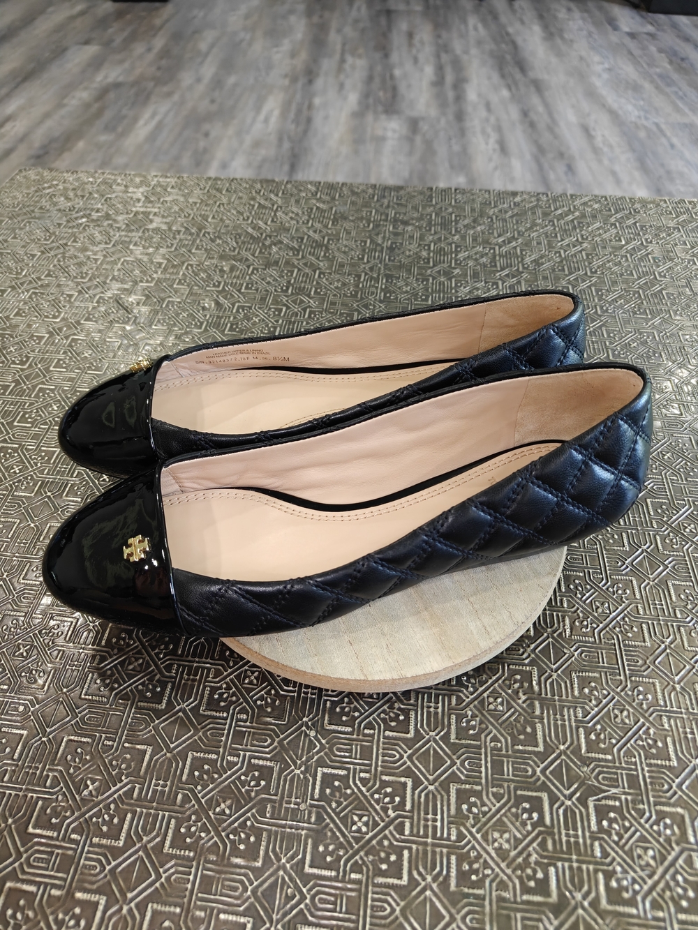 Tory Burch Leila Quilted Leather Loafer Flats Black  Size 8.5 Excellent Condi - Picture 8 of 12